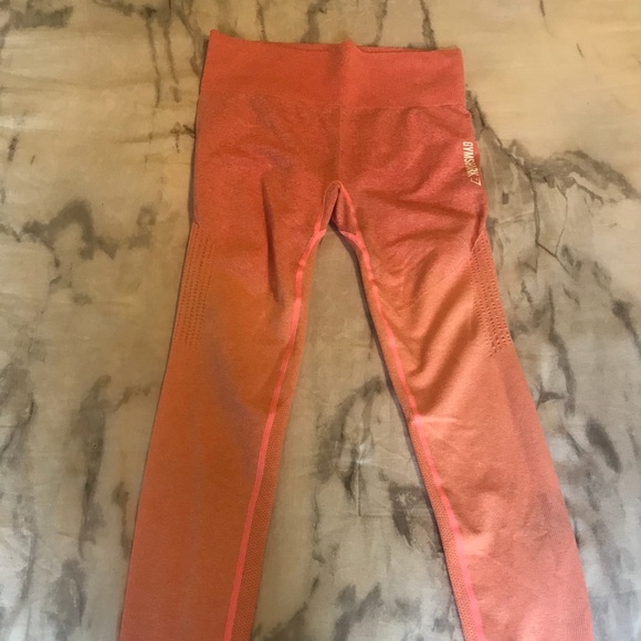 Gymshark Ombré Seamless Leggings- Peach Coral - Picture 2 of 6